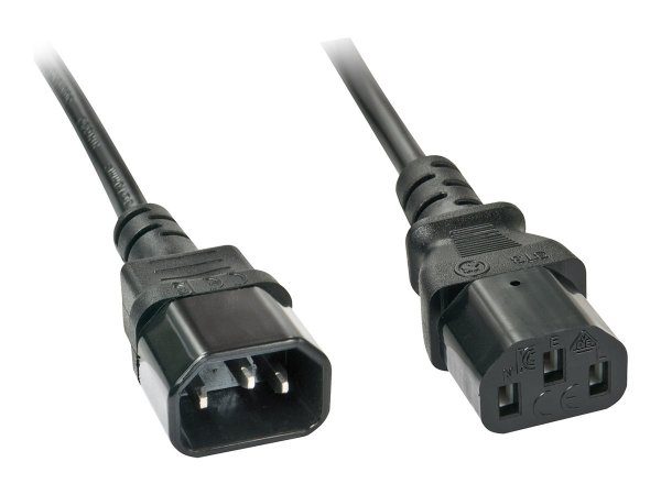 Lindy 30331 - 2 m - Accoppiatore C14 - Accoppiatore C13 - H05VV-F3G