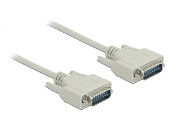 Delock Cavo seriale D-Sub15 maschio a maschio 1 m - Beige - 1 m - Sub-D15 - Sub-D15 - Maschio - Masc