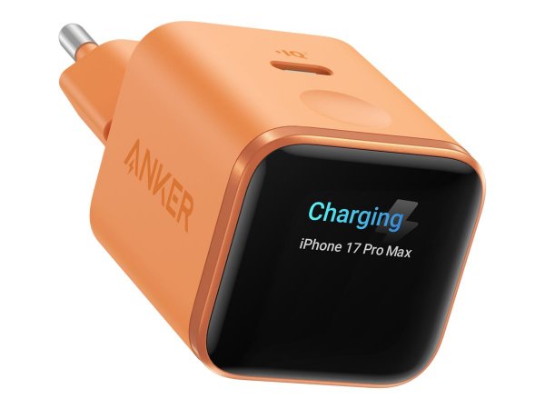 Anker Innovations Nano USB-C Fast Charger 45W with Display Orange