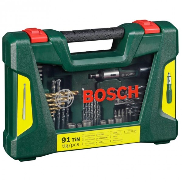 Bosch 2 607 017 195 - Trapano - Set di punte per trapano - Metallo - Pietra - Legno - 1,8 kg - 91 pz