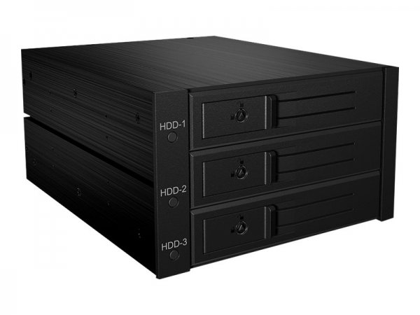 ICY BOX Backplane 3x3.5" SATA/SAS HDD/SSD -> 2x 5.25" Schacht retail - Hdd telaio smontabile - 3,5"