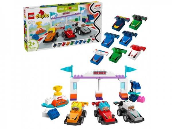 LEGO 10445 Duplo F1 Team Rennautos mit Rennfahrern