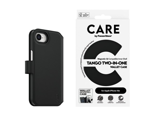 PanzerGlass CARE Case Feature Tango 2-in-1 Wallet iPhone 16e