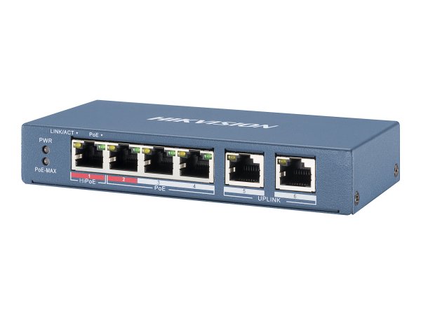 Hikvision DS-3E0106HP-E - Non gestito - Fast Ethernet (10/100) - Full duplex - Supporto Power over E