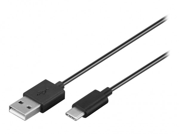 Goobay USB 2.0 Kabel USB-A Stecker> USB-C schwarz - Cavo - Digitale/dati