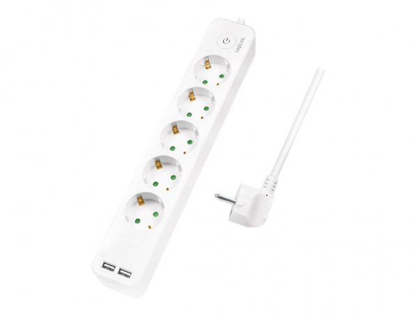 LogiLink Steckdosenleiste - Wechselstrom 250 V - 3680 Watt - Eingabe, Eingang Stromversorgung - Ausg