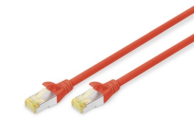 DIGITUS Cavo patch CAT 6A S/FTP - 0,25 m - Cat6a - S/FTP (S-STP) - RJ-45 - RJ-45 - Rosso