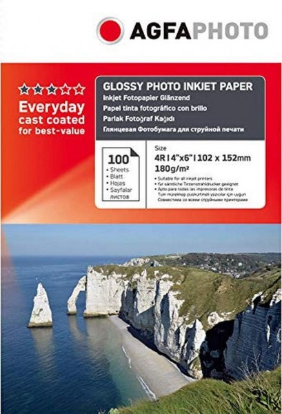 AgfaPhoto Everyday Photo Inkjet Paper Glossy 180 g 100 Bl. - Carta a getto d'inchiostro - A6