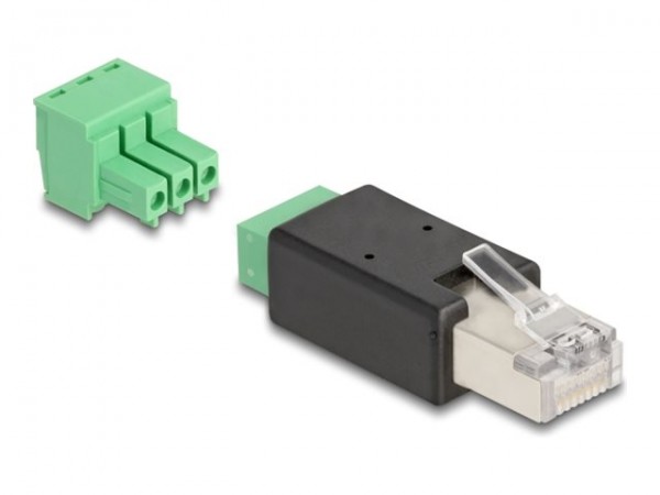 Delock RJ45 Stecker> Terminalblock Adapter 2-teilig - Adattatore - Rete