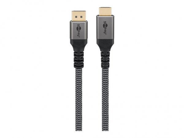 Goobay Plus DisplayPort> HDMI Adapterkabel 4K a 60Hz grau - Cavo - Digitale/display/video