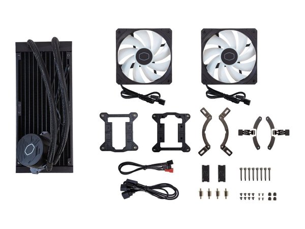 Cooler Master MasterLiquid 240L Core ARGB - Liquid cooling kit - 12 cm - 650 Giri/min - 1750 Giri/mi
