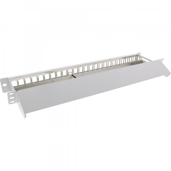InLine Patch panel a 24 vie - Keystone blank panel con estrazione - 19" 1U grigio
