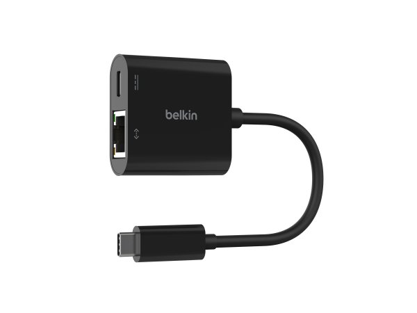 Belkin Netzwerkadapter - USB-C - Gigabit Ethernet x 1+ nur - Adattatore - Digitale/dati