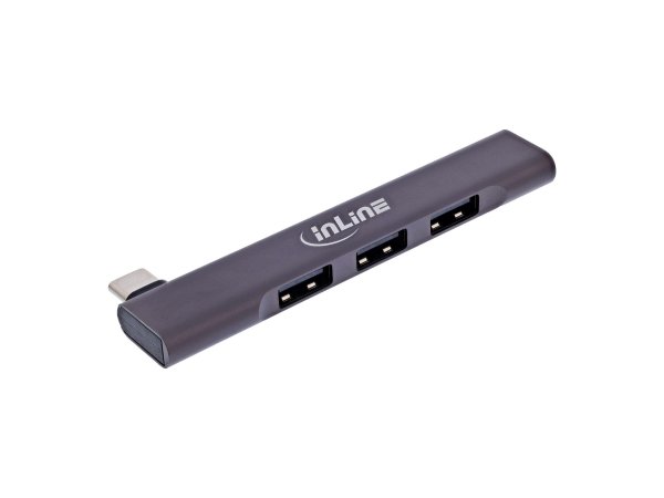 InLine InLineSlim USB-C Hub - 4 porte - USB 3.0 + 3x USB 2.0 - design sottile