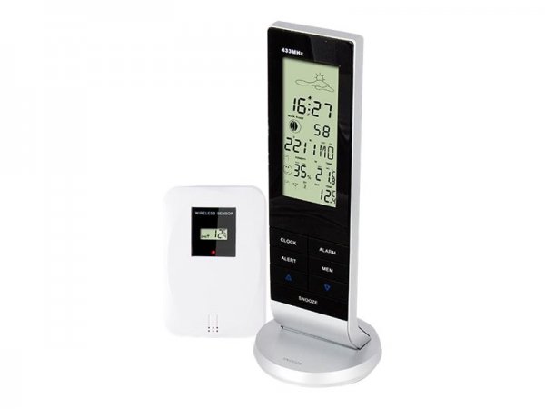 Alecto WS-1150 Wetterstation mit Funksensor Schwarz/Silber