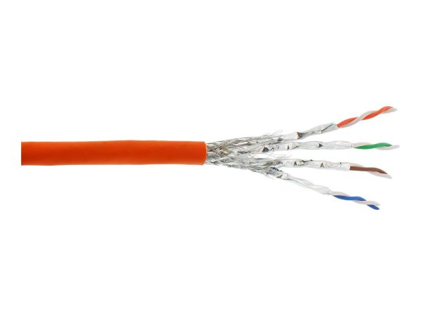 InLine Matassa Cavo Cat.7a - S/FTP(PiMF) - 1200MHz - halogenfree - arancio - 300m