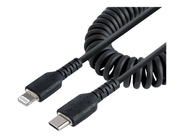 StarTech.com Cavo USB-C a Lightning da 50 cm Certificato MFi - Cavetto iPhone Spiralato di Ricarica/
