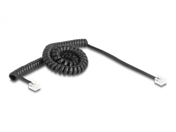Delock Telefonkabel Spiralkabel RJ11 Stecker zu - Telefon - Telefono
