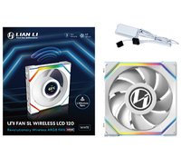 Lian Li UNI FAN SL Wireless LCD Lüfter ARGB PWM - 120 mm weiß - Case fan - 29,5 dB