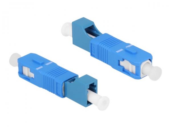 Delock Accoppiatore ibrido in fibra ottica SC Simplex femmina per LC Simplex femmina blu - LC/SC - B