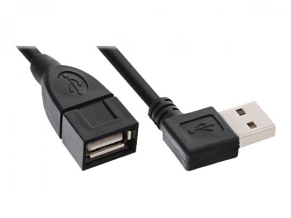 InLine Prolunga Smart USB 2.0 angolata - Tipo A,mreversibile - F - nero - 2m