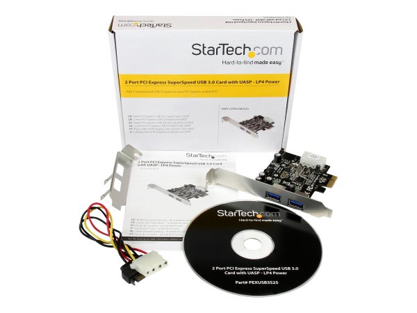 StarTech.com Adattatore scheda SuperSpeed USB 3.0 con 2 porte PCI Express (PCIe) con UASP - Alimenta