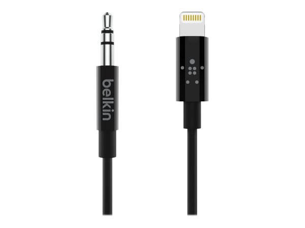Belkin CAVO AUX DA LIGHTNING A AUDIO JACK 3.5MM - 90 CM - Maschio - 3.5mm - Maschio - 0,9 m - Nero
