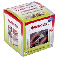 fischer DUOPOWER 8 x 65 S PH LD - Tassello di espansione - Cemento - Metallo - Grigio - 65 mm - 8 mm