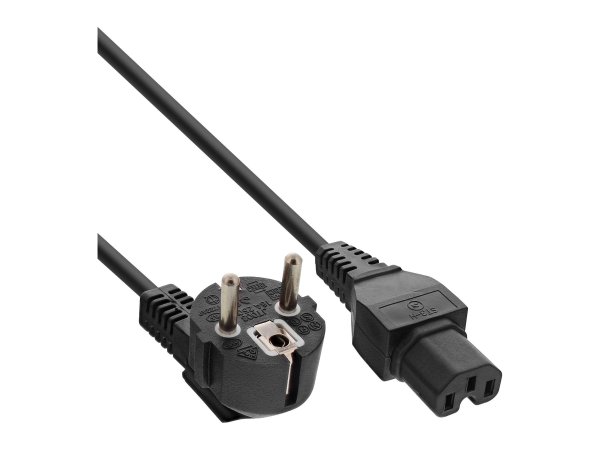 InLine Cavo alimentazione spina Tedesca 90° presa C15 - nero - 1,8m