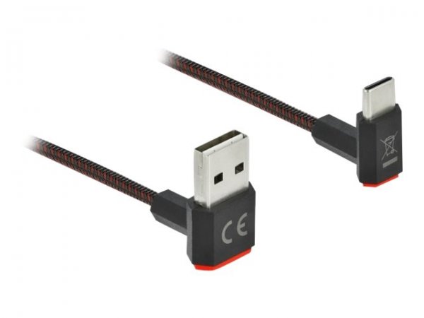 Delock USB 2.0 Kabel St. C unten abgewinkelt A abgewinkelt umkehrbar - Cavo - Digitale/dati