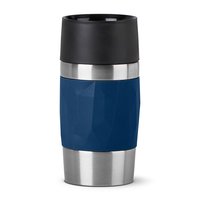 EMSA TRAVEL MUG Compact Thermobecher 0.3 Liter dunkelblau/edelstahl