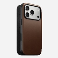 Nomad Modern Leather Folio iPhone 17 Pro Brown