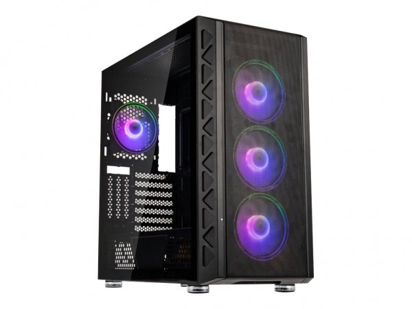 Pro Gamersware Citadel Mesh ATX ARGB Midi-Tower - schwarz - Midi/minitower - ATX