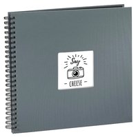 Hama Fine Art - Grigio - 300 fogli - 10 x 15 - Rilegatura a spirale - Nero - 50 fogli