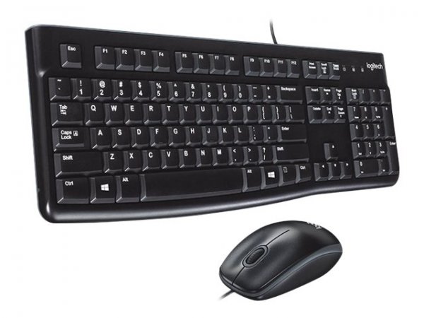 Logitech MK120 - Cablato - USB - QWERTZ - Nero - Mouse incluso