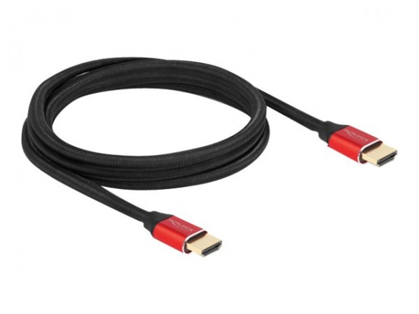 Delock Cavo HDMI ad altissima velocità 48 Gbps 8K 60 Hz da rosso 2 m certificato - 2 m - HDMI tipo A