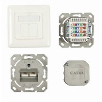 Synergy 21 S216357 - 2 x RJ-45 - 6a - Bianco - 50 mm - 50 mm - 5,6 cm
