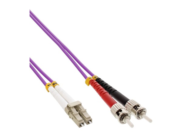 InLine Cavo Duplex - LC/ST 50/125µm - Fibra Ottica OM4 - 0,5m