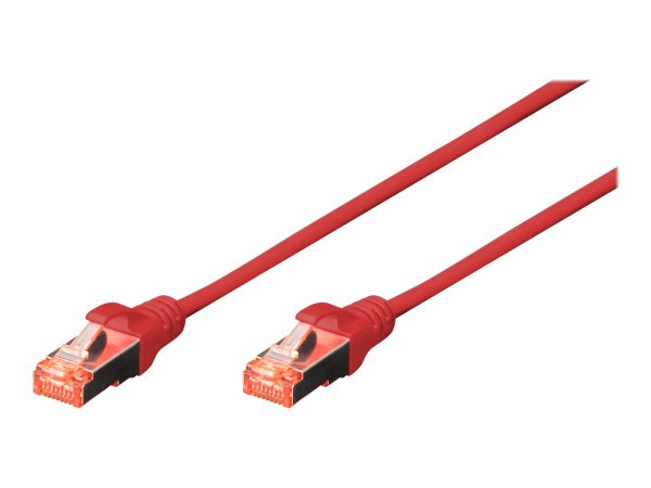 DIGITUS Cavo patch CAT 6 S/FTP - 3 m - Cat6 - S/FTP (S-STP) - RJ-45 - RJ-45 - Rosso