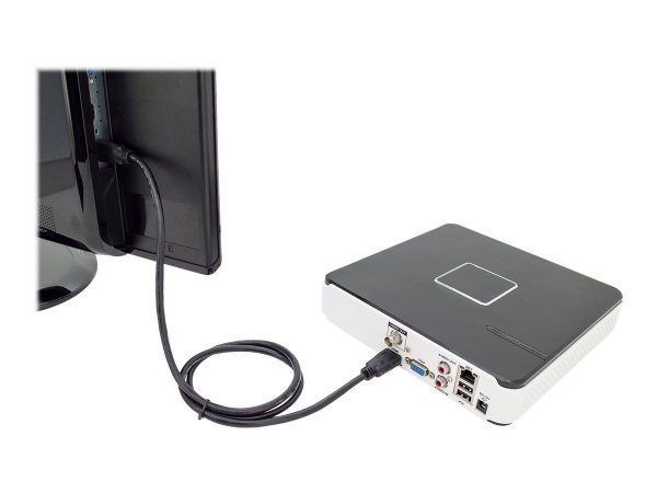 DIGITUS HDMI Premium High Speed con cavo di collegamento Ethernet - 5 m - HDMI tipo A (Standard) - H