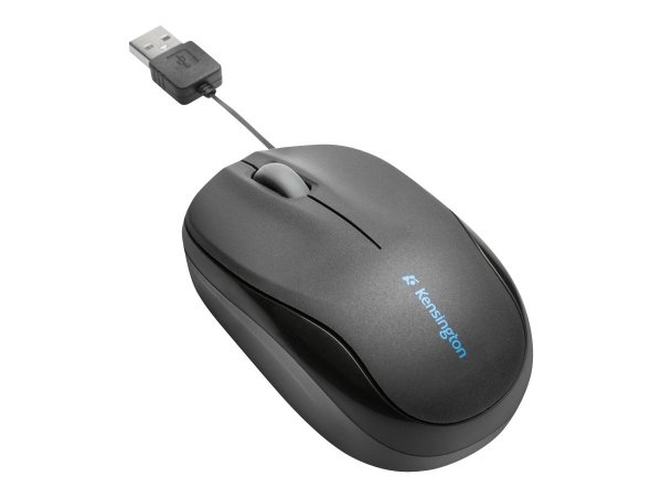 Kensington Mouse Pro Fit portatile con cavo riavvolgibile - Ambidestro - Ottico - USB tipo A - 1000
