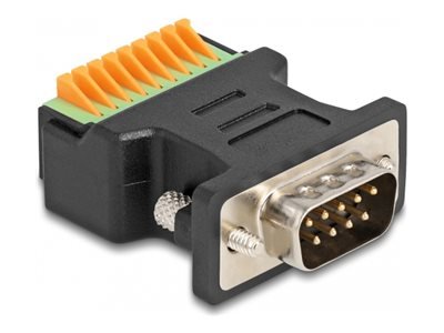 Delock Adattatore da D-Sub 9 maschio per morsettiera con pulsante - D-Sub 9 pin - 9 pin terminal - N