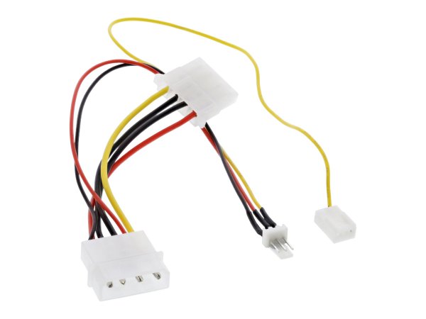 InLine Cavo riduttore alimentazione ventole - 2x 5,25” M 12V a 7V 3pin M - 0,15m