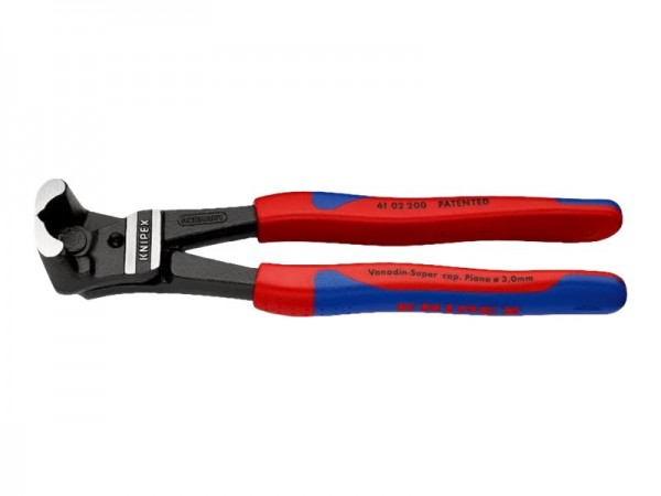 KNIPEX 61 02 200 - Pinze per tagliabulloni - Acciaio al cromo vanadio - Plastica - Blu - Rosso - 200