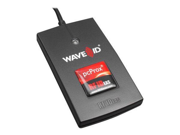 RF IDeas pcProx 82 Series 13.56MHz CSN Black 6in USB