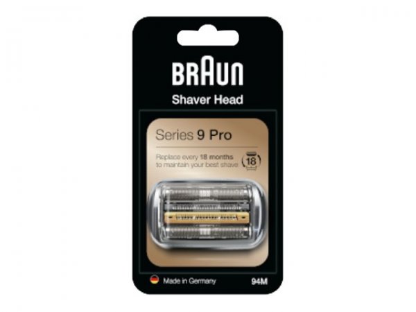 Braun Series 9 94M Testina Di Ricambio Per Rasoio Elettrico Uomo - Argento - Compatibile Con Rasoio