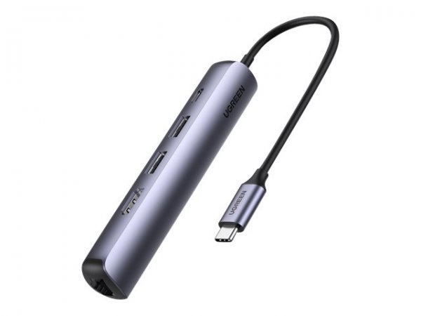 Ugreen USB-C Hub 5 in 1 Adapter Grau