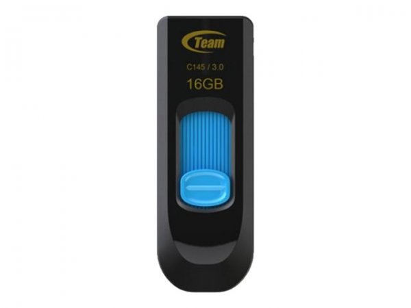 Team Group C145 - 16 GB - USB tipo A - 3.2 Gen 1 (3.1 Gen 1) - Lamina di scorrimento - 20 g - Nero -