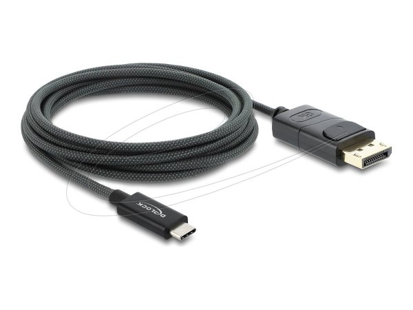 Delock Koaxiales USB Type-C zu DisplayPort Kabel DP Alt Mode 4K 60 Hz mit Geflechtmantel - Cavo - Di