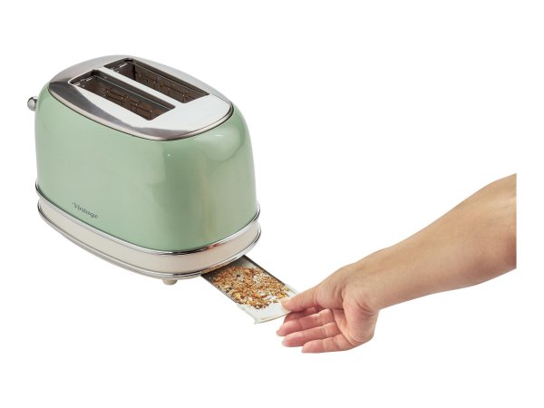 Ariete 0155/15 - 2 fetta/e - Colore menta - Pulsanti - Livello - Manopola - 810 W - 190 mm - 300 mm